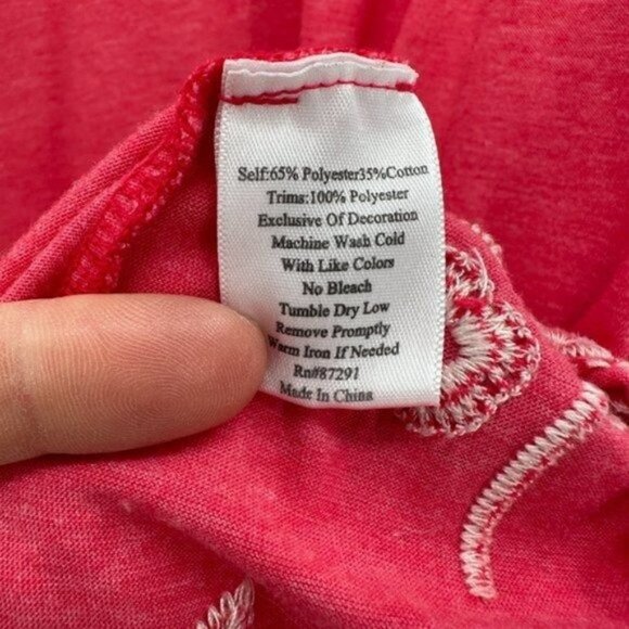 Johnny Was Pink Embroidered Knit Tiered Barbie Core Tank Scoop Neck Small Dress - Picture 5 of 7